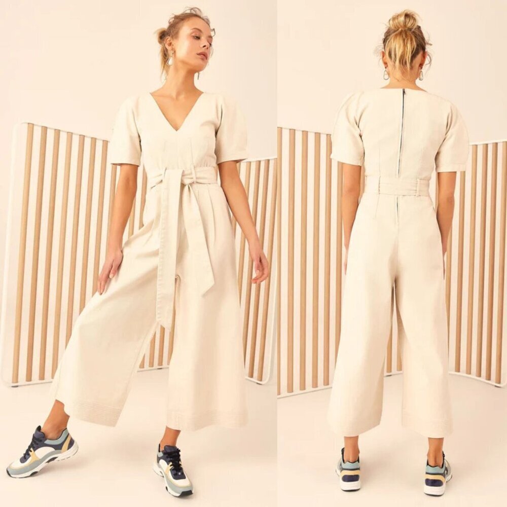 C/MEO COLLECTIVE White Essentials Jumpsuit Size XS 41007